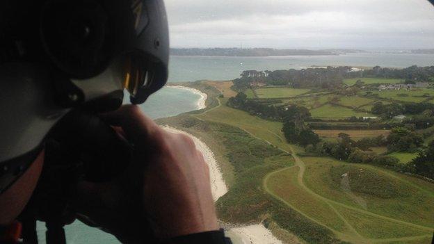 Air search over Tresco