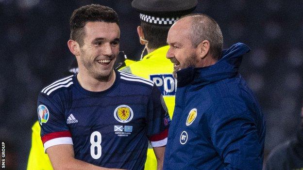 John McGinn and Steve Clarke