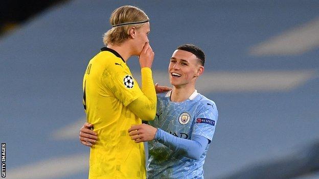 Erling Haaland and Phil Foden