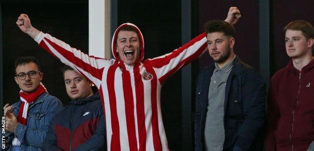 Sunderland fans at Blackpool