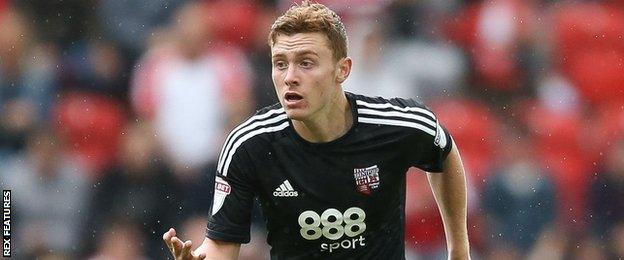 Brentford midfielder Lewis Macleod