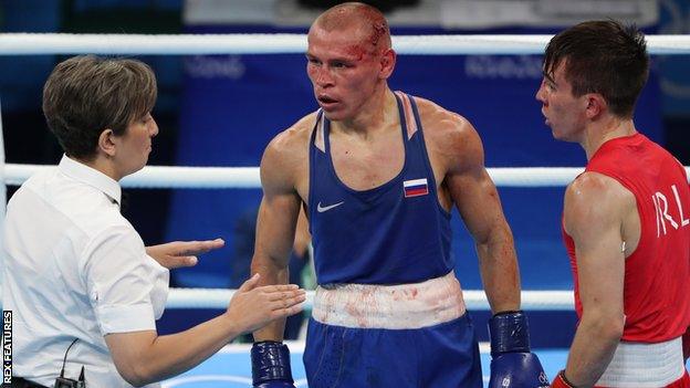 Vladimir Nikitin is awarded victory over Michael Conlan