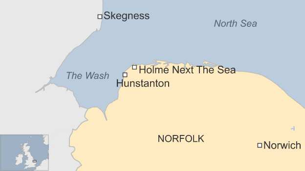 Map of the north-west Norfolk and Lincolnshire coast