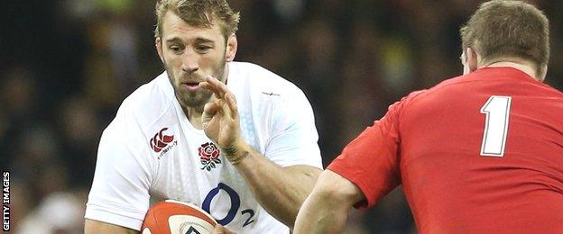 Chris Robshaw carries the ball against Wales in this year's Six Nations