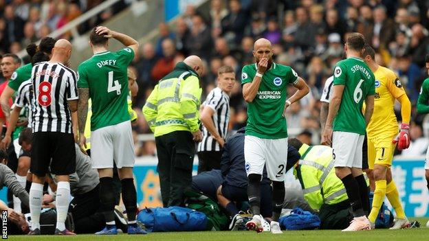 Glenn Murray receives treatment