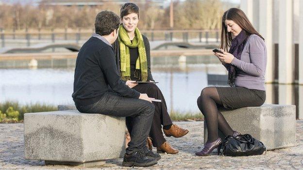 Young people at Inverness Campus