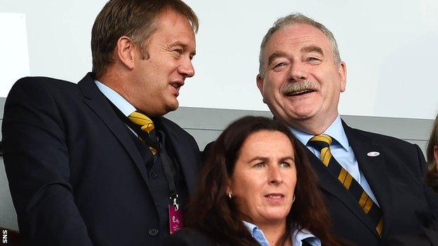 Scottish FA president Rod Petrie, right, has informed clubs of the lending facility