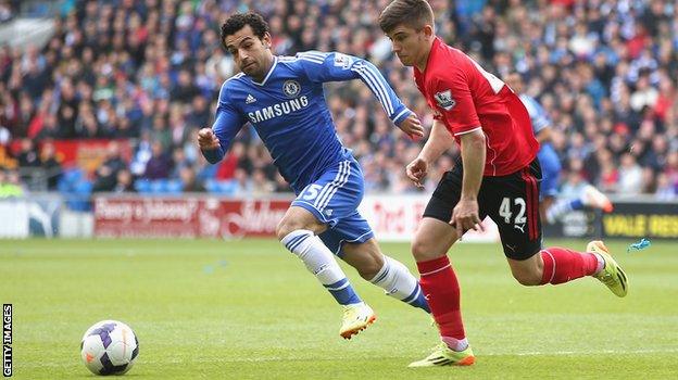 Mohamed Salah playing for Chelsea