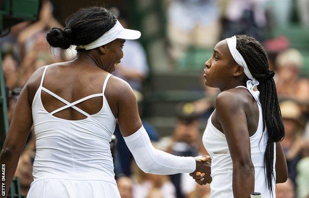 Venus Williams and Coco Gauff