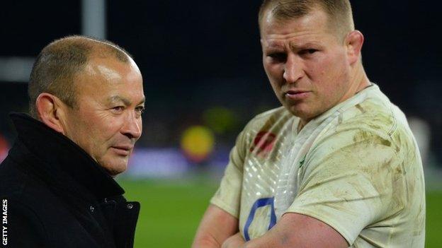 England coach Eddie Jones and captain Dylan Hartley