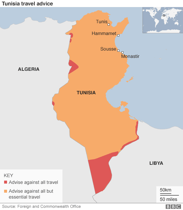 Tunisia map