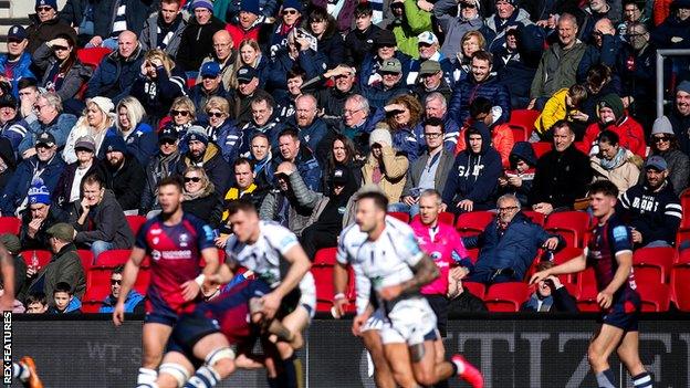 Fans watch Premiership match