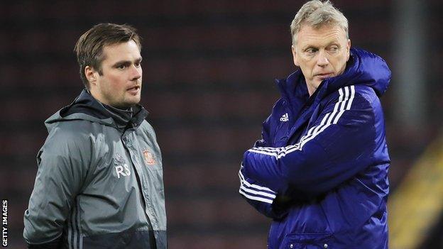 Robbie Stockdale (left) and former Sunderland boss David Moyes