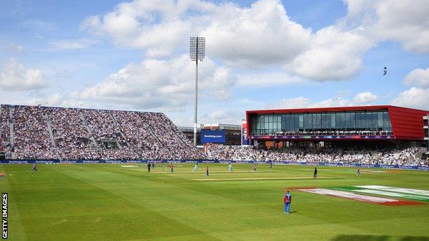 Afghanistan in action against England at Old Trafford