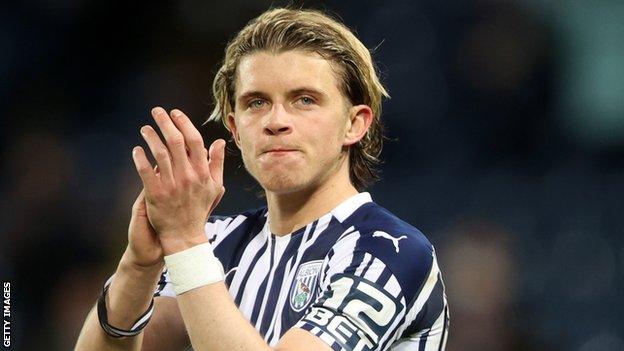 Gallagher made 32 appearances for West Brom last season