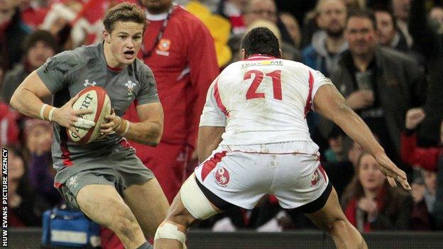 Hallam Amos was a teenager when he made his international debut against Tonga in 2013