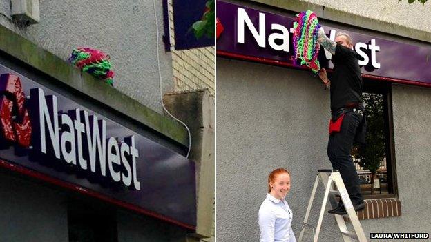 Yarn on a bank in Royston