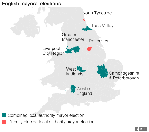 Map: Mayoral elections