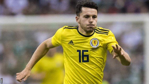 Lewis Morgan in action for Scotland