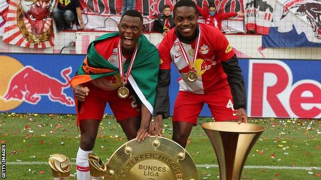 Patson Daka and Enock Mwepu at Red Ball Salzburg