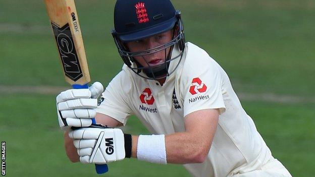 Ollie Pope in action for England