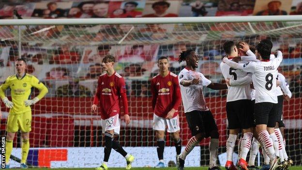 AC Milan score against Manchester United