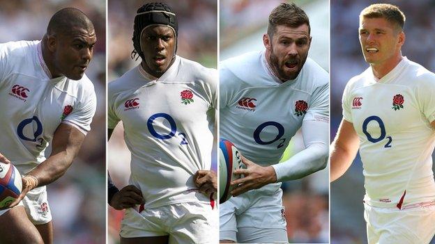 Kyle Sinckler, Maro Itoje, Elliot Daly and Owen Farrell