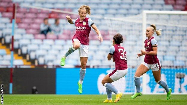 Rachel Daly celebrates