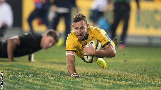 Nic White scores against New Zealand