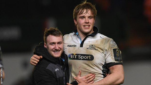 Stuart Hogg and Jonny Gray