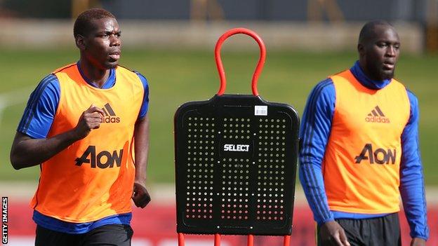 Paul Pogba and Romelu Lukaku