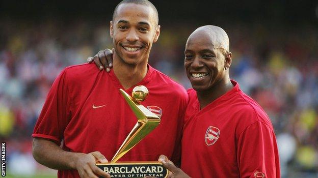 Thierry Henry and Ian Wright