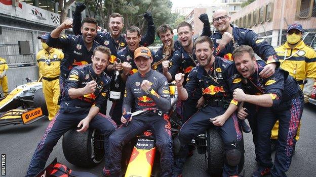 Max Verstappen and Red Bull celebrate