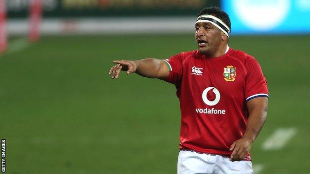 Mako Vunipola playing for the Lions