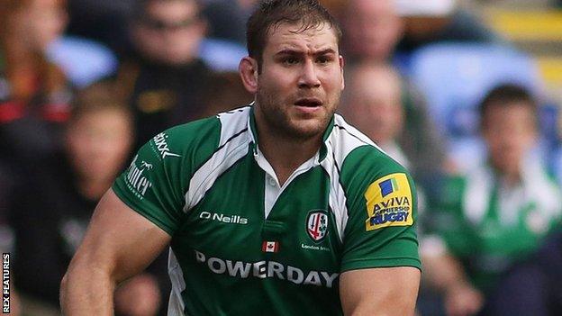 London Irish back row Jebb Sinclair