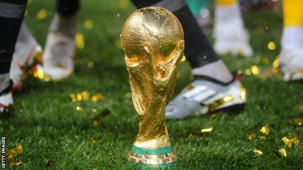 The World Cup trophy