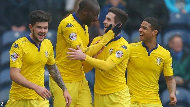 Leeds United celebrate