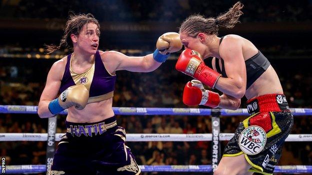 Katie Taylor and Delfine Persoon