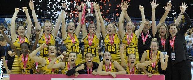 Wasps celebrate their Superleague title win