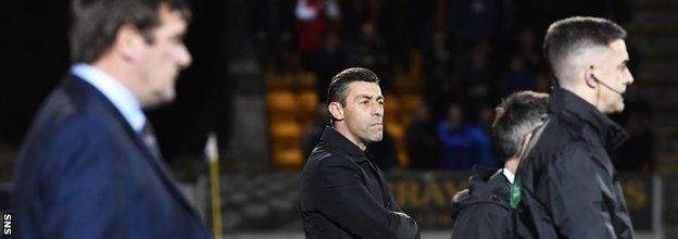 Rangers manager Pedro Caixinha on the touchline
