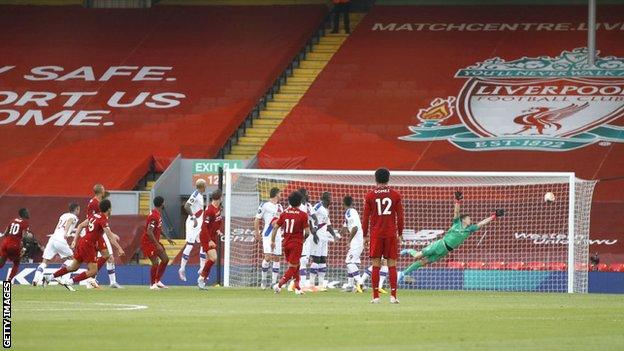 Trent Alexander-Arnold's free kick