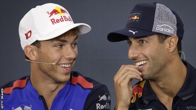 Pierre Gasly and Daniel Ricciardo