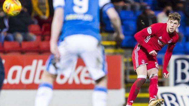 Ryan Christie's free kick secured a 3-0 victory for Aberdeen