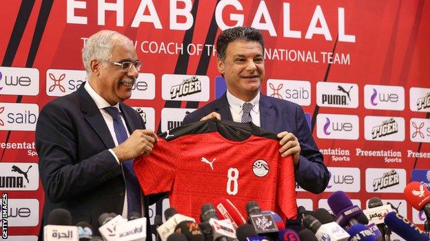 Gamal Allam, president of the Egyptian Football Association, and Ehab Galal