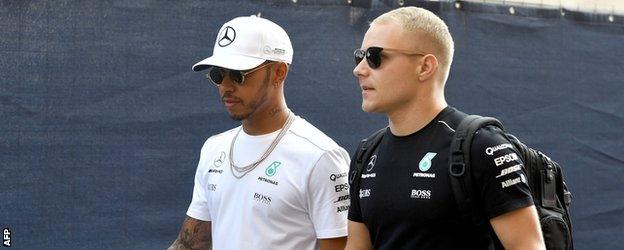 Hamilton and Bottas