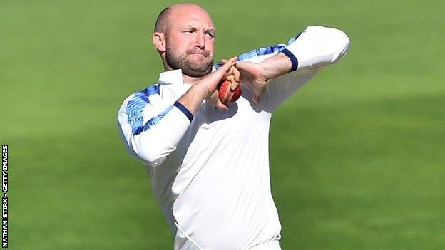 Yorkshire's Adam Lyth made the breakthrough for the Tykes with the wicket of fellow former England opening batsman Keaton Jennings to add to his earlier century