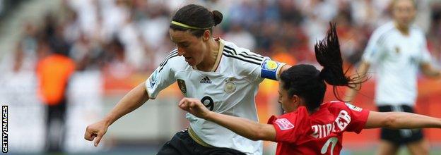 Brigit Prinz in action for Germany