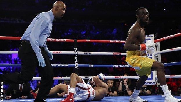 Khan was floored by the impressive Crawford in round one