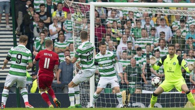 Jonny Hayes beats Craig Gordon