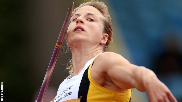 Javelin thrower Joanna Blair